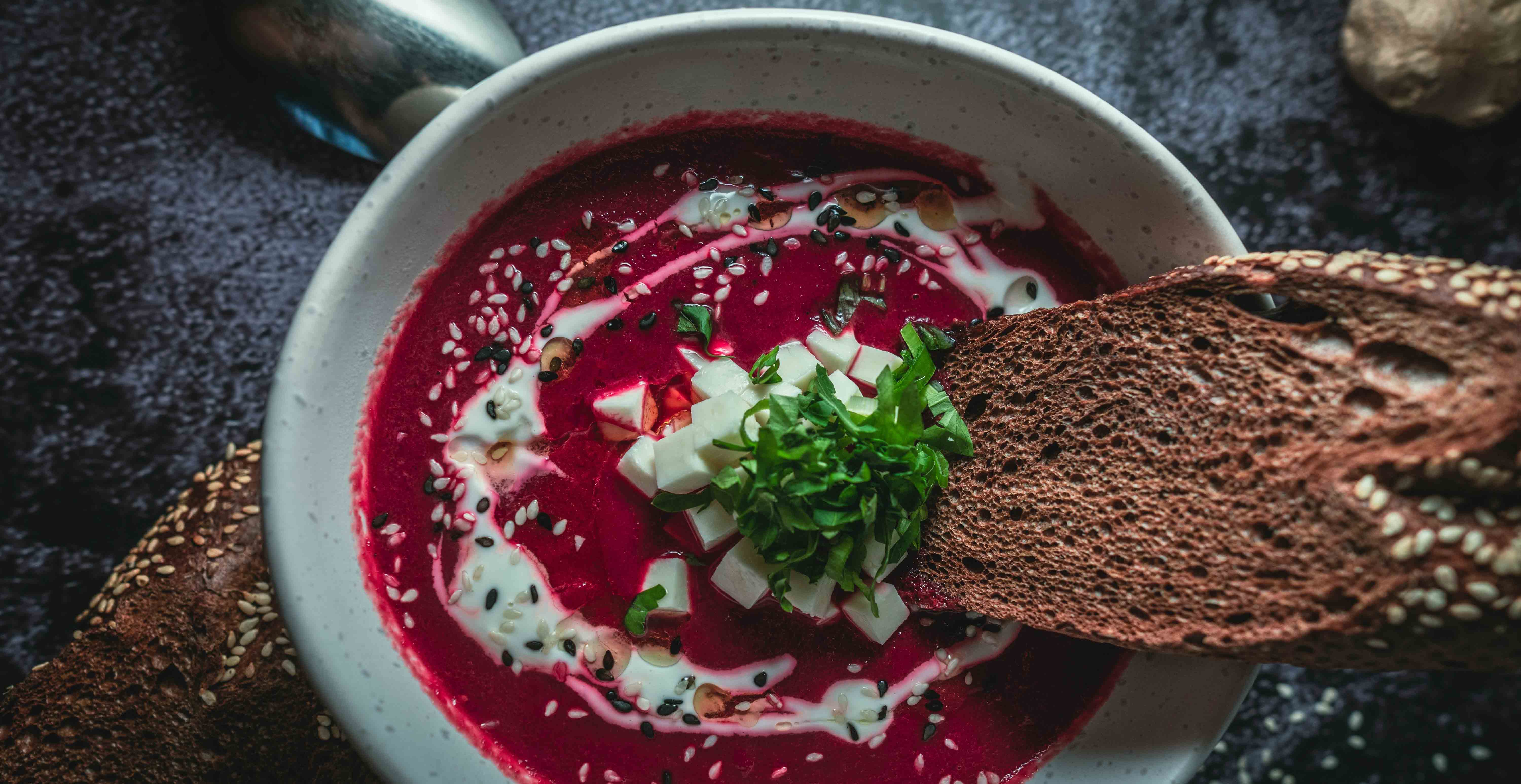 Vegane Rote Bete Suppe Veganuary Rezept