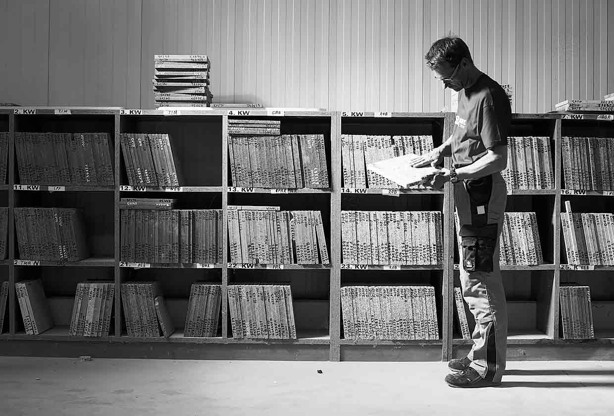 Steinsortiment für die Küchenplanung