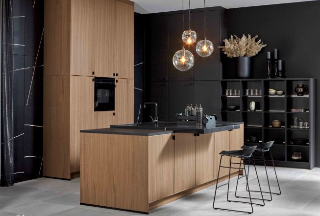 Küchenfront Holz Nussbaum Kücheninspiration